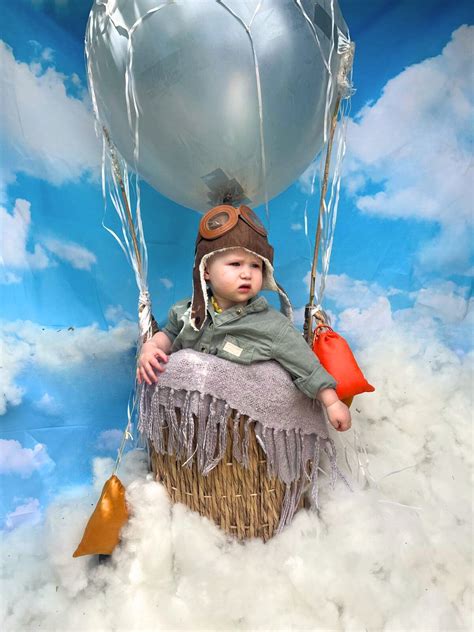 Hot Air Balloon Full Baby Photoshoot Set Everything Included Newborn Prop Etsy