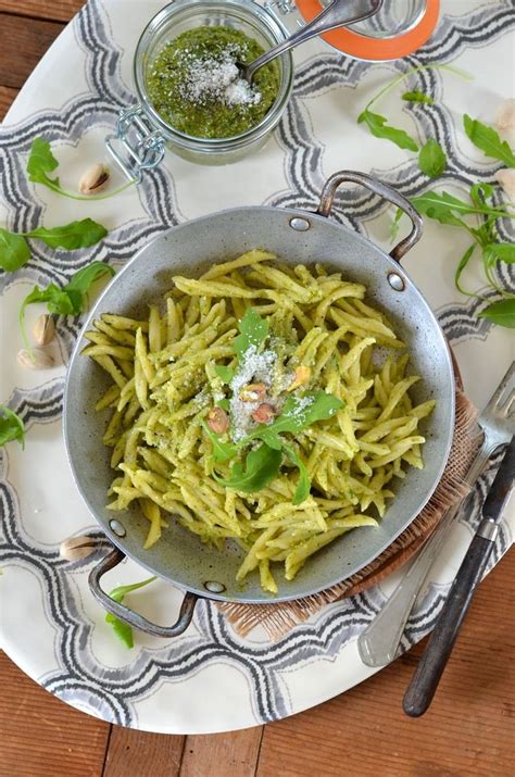 Trofie Au Pesto De Roquette Et Pistache Recette Tangerine Zest