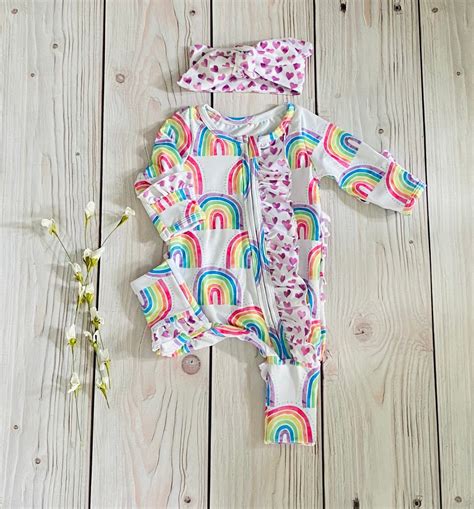 Rainbow Outfit Rainbow Baby Romper Rainbow Baby Outfit - Etsy