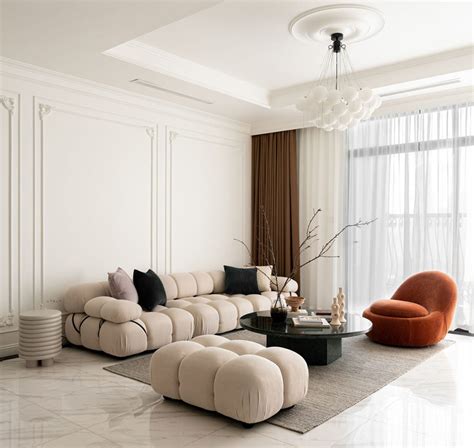 Modern Tufted Ottoman Interior Design Ideas