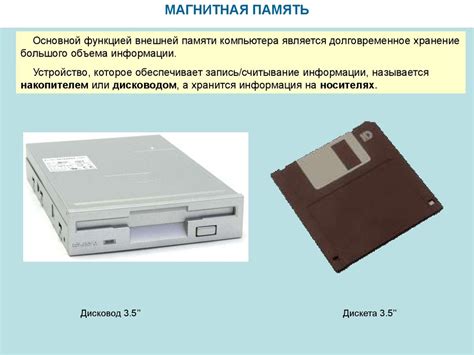 Магнитная память. Магнитный принцип записи и считывания информации ...
