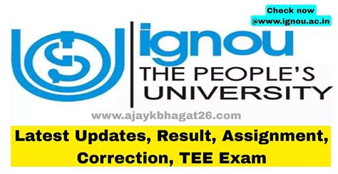 Ignou Result June How To Check Result Check Result Ignou Ac In