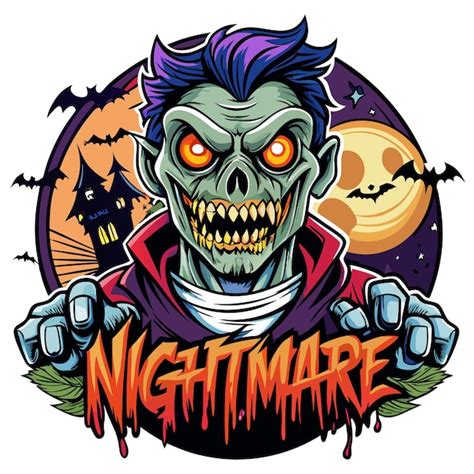 A monster with a scary face and the words scary on it | Premium AI ...