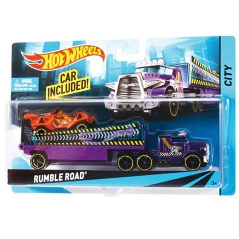 Set Camion Si Masina Sport Hot Wheels Rumble Road Mtbdw Bdw Libraria Clb