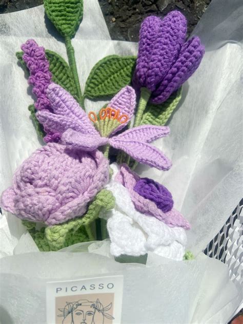 Crochet Tulip Tulip Tulip Bouquet Crochet Bouquet Crochet Etsy