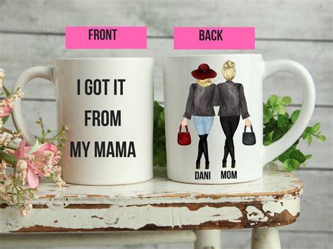 Custom Mom Mug Mother Daughter Mug Christmas T Mum Mug Etsy