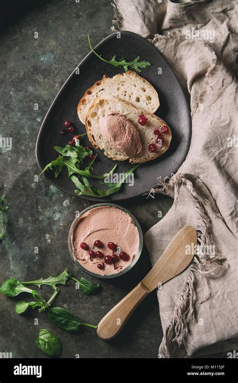 Liver Paste With Bread Stock Photo Alamy