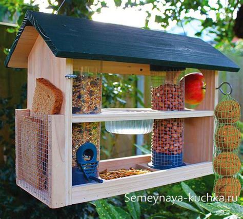 деревянная кормушка с сеткой | Bird feeding station, Bird feeders ...
