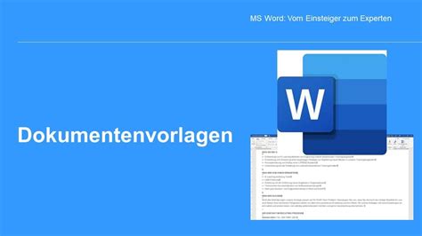 MS Word Erstellen Und Verwendung Von Dokumentenvorlagen YouTube