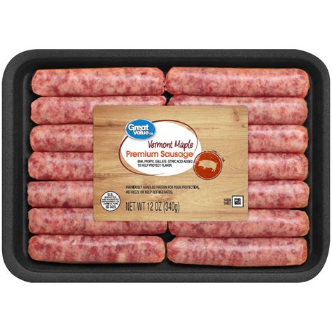 Great Value Uncooked Maple Breakfast Pork Sausage Links 12 Oz Package