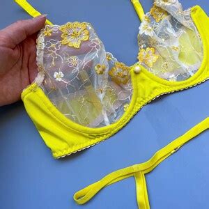 Sexy Lingerie Set Erotic Lingerie Yellow Lingerie Set Sexy Etsy