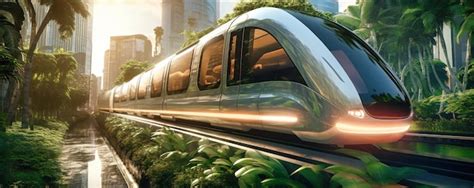 Treno hyperloop a levitazione magnetica sfondo del treno treno più