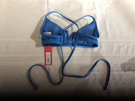 Juniors V Wire Bralette Bikini Top Xhilaration Blue Size XS 00 For Sale Online EBay