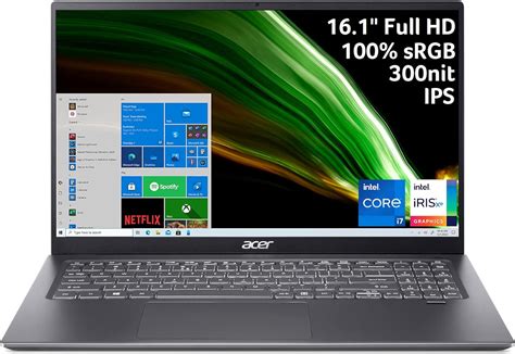 Acer Swift 3 Thin And Light Laptop 16 1 Full Hd Ips 100