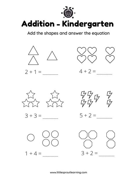 Best 4 Kindergarten Math Worksheets Little Sprout Art