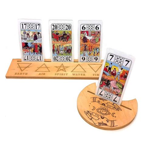 Подставки Под Карты Таро(25×7,5см)и(10,5×12,5см)стихии ,светлая ...