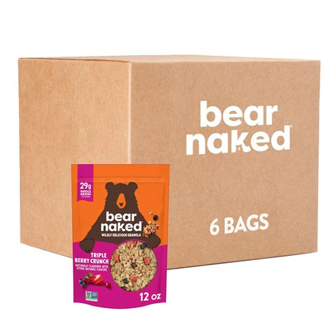 Jun 17 2025 Bear Naked Granola Cereal Vegan Breakfast Snacks Triple Berry Crunch 6 Bags