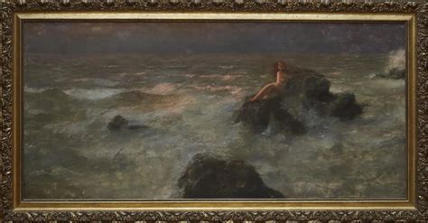 Naked Nymph On A Rock In Sea Surf In The Evening Widewalls