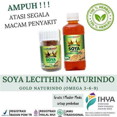 Jual SOYA LECITHIN GOLD Naturindo OMEGA 3 6 9 Shopee Indonesia