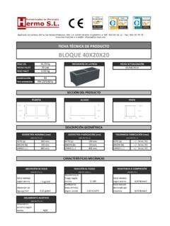 Ficha T Cnica De Producto Bloque X X Ficha T Cnica De