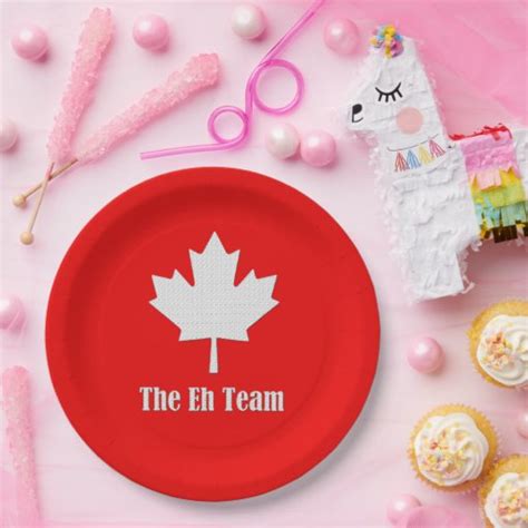 The Eh Team Canada Day Party Paper Plates Zazzle