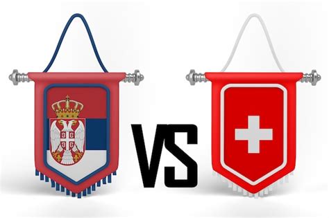 Premium Photo Serbia Vs Switzerland Flag Banner