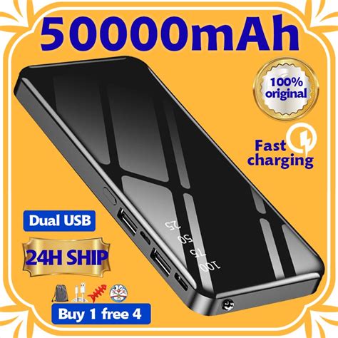 Original 50000mah Power Bank Digital Display PowerBanks Fast Charging