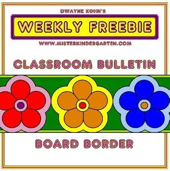 WEEKLY FREEBIE #73: Flower Bulletin Board Border by Dwayne Kohn | TpT