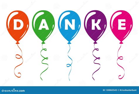 Danke Balloons Confetti Vector Illustration CartoonDealer 65077490