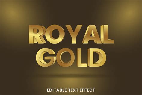 3d Gold Text Style Effect 938472 Vector Art At Vecteezy