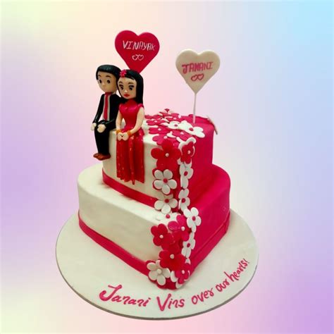 Reception Couple Theme 3 Kg Cake By Cs Send Cakes Online Coffee Cakes Cake Square Chennai