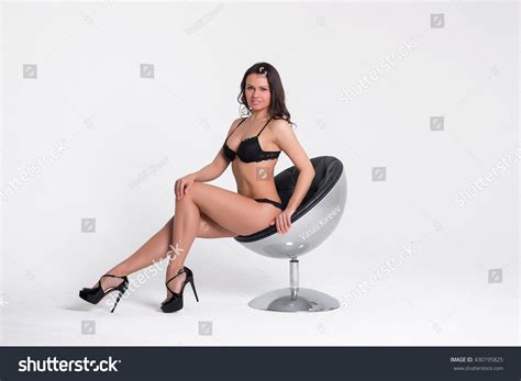 Sexy Woman Black Lingerie On White Stock Photo 430195825 Shutterstock