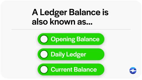 What is a Ledger Balance?