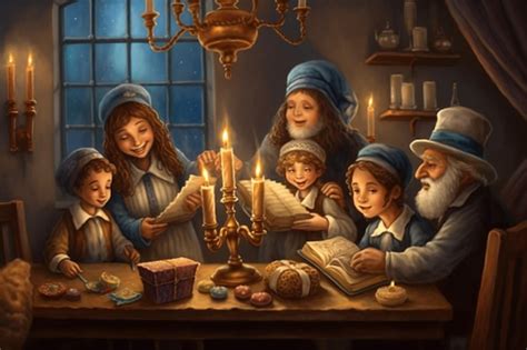 Premium Ai Image Hanukkah Cards