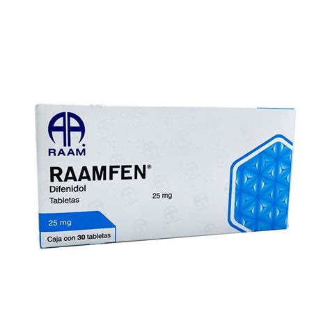 RAAMFEN DIFENIDOL TABLETAS 25MG Regiofarma Farmacia A Domicilio