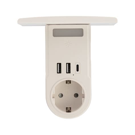 Адаптер REXANT 2хUSB-A и USB-С с подсветкой и подставкой для телефона ...