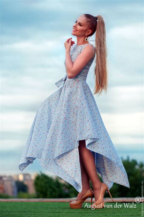 'Прелесть' Летнее платье с ассиметричной юбкой и карманами | Fashion ...