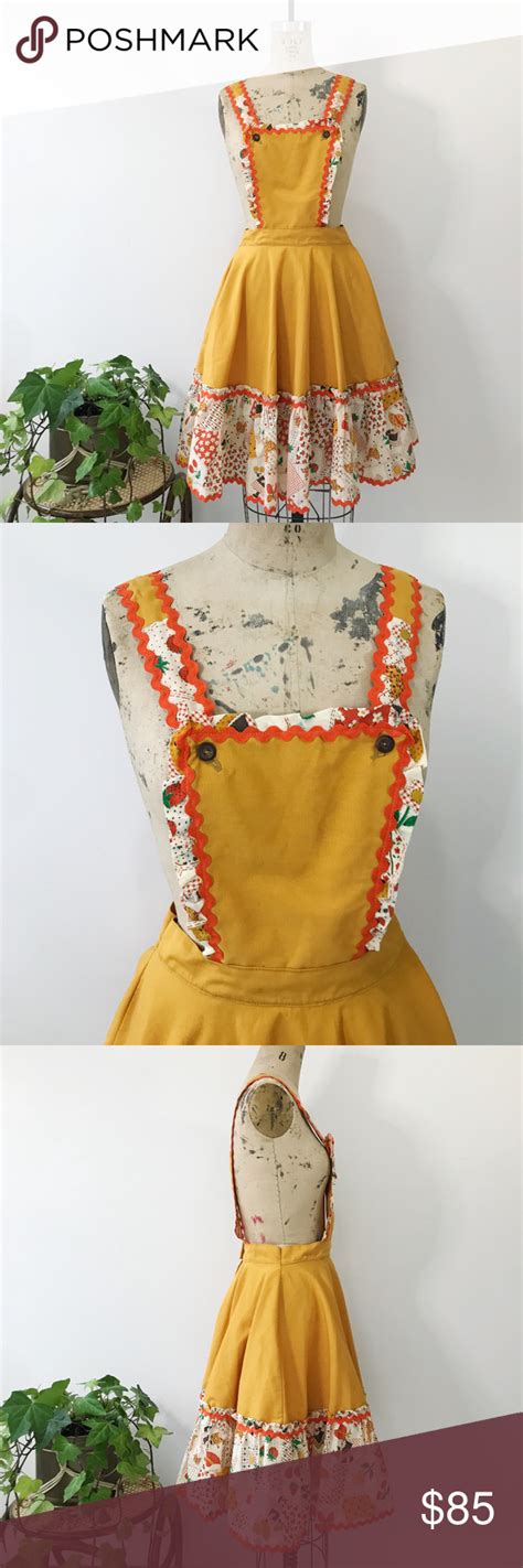 Vintage Handmade Overall Dress E Overall Dress Clothes Design