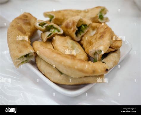 Green Onion Pancake Stock Photo Alamy