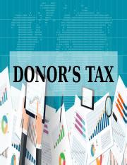 TAX 201 Donors Tax Pdf ReSA THE REVIEW SCHOOL OF ACCOUNTANCY CPA