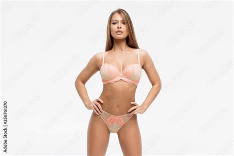 Erotic Model In Lingerie And High Heels Stock Photo Adobe Stock