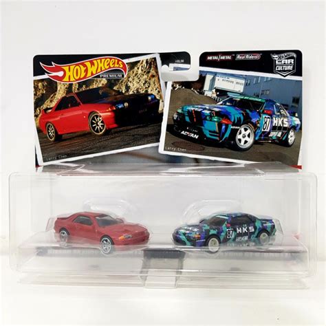 Hot Wheels Premium Car Culture Twin Pack Nissan Skyline Bnr R Pack Hks Exclusive Shopee
