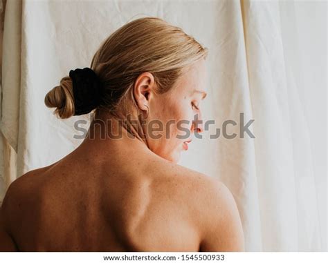 Blonde Woman Naked Back White Background Stock Photo Shutterstock
