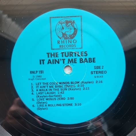 THE TURTLES It Ain T Me Babe LP Vintage Vinyl Record 1982 Rhino Records EBay