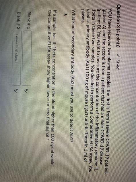 Solved YOU have received two plasma samples: the first is | Chegg.com