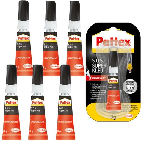 6x Pattex S.O.S. Klej Uniwersalny Błyskawiczny - Pattex | Sklep EMPIK.COM