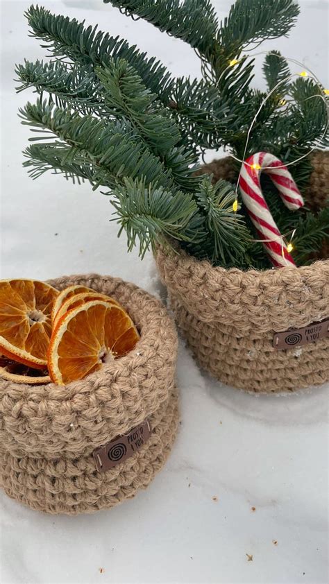 Корзины из джута, вязаные корзины, набор корзин – купить на Ярмарке ...