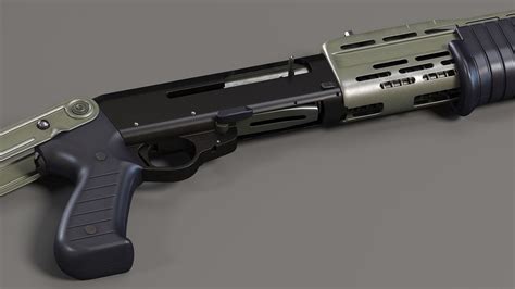 Shotgun For Combat 3d Model 49 3ds Blend C4d Fbx Max Ma Lxo