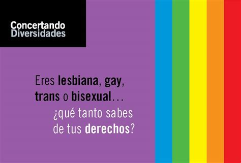 Eres lesbiana gay trans o bisexual qué tanto sabes de tus derechos Educación sexual SIDA
