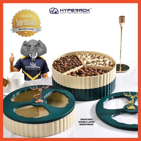 Hyperack ™️ Bekas Kuih Raya Set Balang Kuih Nordic Style Plastic